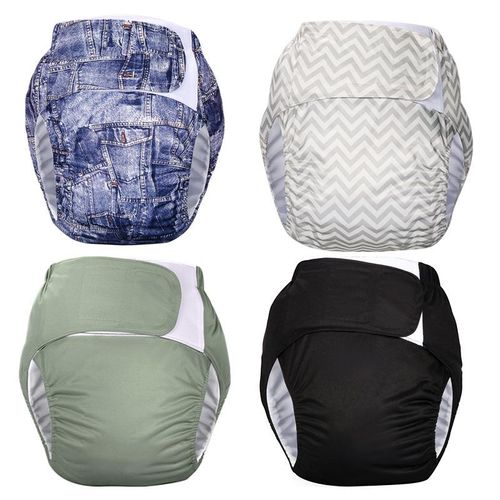 Cross-border adult Velcro cloth diapers for the elderly washable leak-proof diapers reusable incontinence diaper pocket 501 Velcro fleece lining NO5116