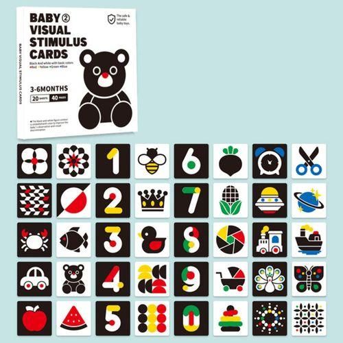 Baby Contrast Cards Development For Black And Multicolor NO5116