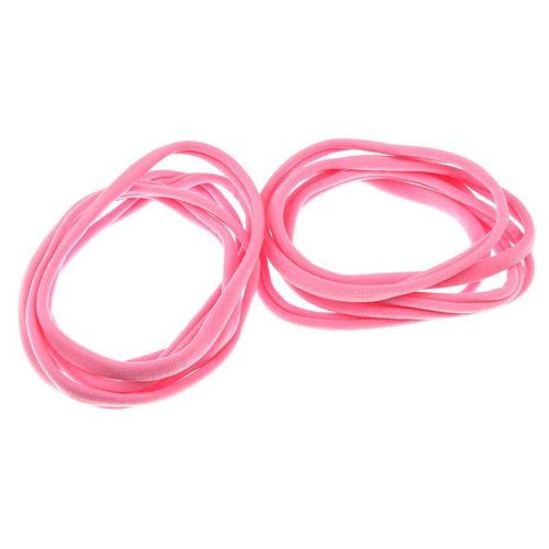 Girls Babies Nylon Hair Elastic Bobbles Bands Ties School Ponios Pink