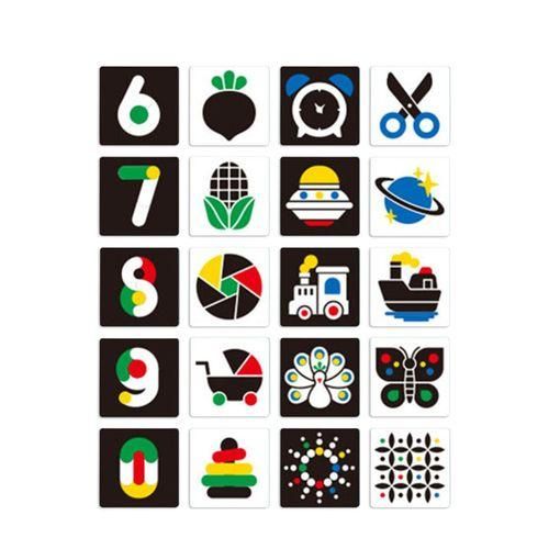 Baby Contrast Cards Development For Black And Multicolor NO5116