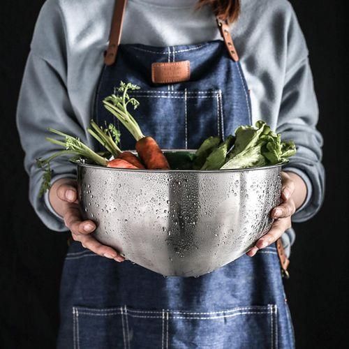 Heavy Duty Stainless Steel Rice Washing Bowl For Rice, 8.86x4.53 Inch