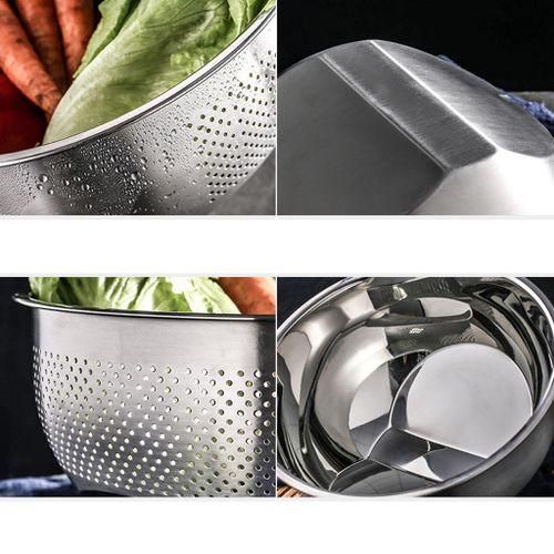 Heavy Duty Stainless Steel Rice Washing Bowl For Rice, 8.86x4.53 Inch