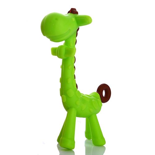 Children Kids Teether Silicone Early Educational Chew Training Toy Cute Cartoon Gift New,Green NO5111