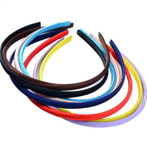 8Pcs Plastic Satin Fabric Hair Band Hair Hoop Clasp Headband Hair