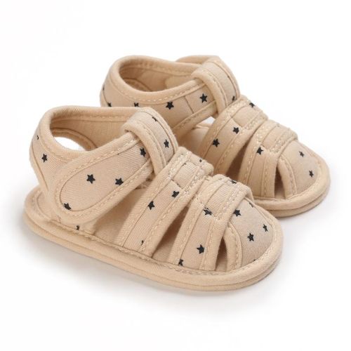 Summer 0-1 Year Old Baby Shoes Sandals Breathable Toe Bag Soft Fabric Sole Anti Slip And Wear Resistant Walking Shoes