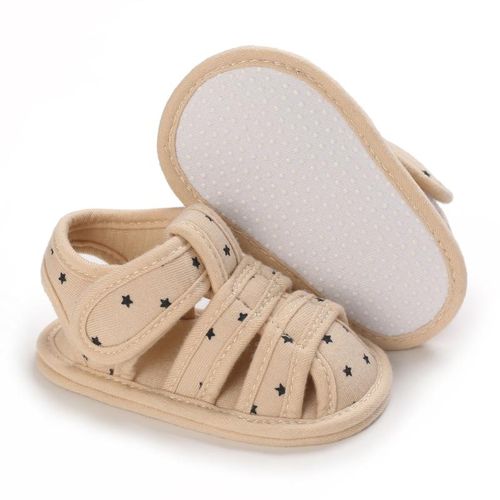 Summer 0-1 Year Old Baby Shoes Sandals Breathable Toe Bag Soft Fabric Sole Anti Slip And Wear Resistant Walking Shoes