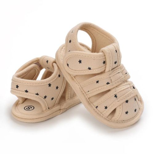 Summer 0-1 Year Old Baby Shoes Sandals Breathable Toe Bag Soft Fabric Sole Anti Slip And Wear Resistant Walking Shoes