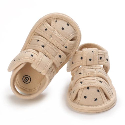 Summer 0-1 Year Old Baby Shoes Sandals Breathable Toe Bag Soft Fabric Sole Anti Slip And Wear Resistant Walking Shoes