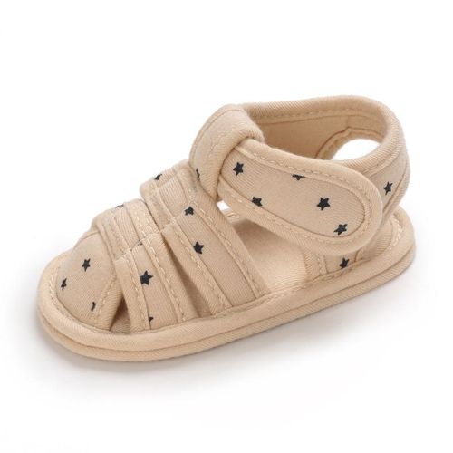 Summer 0-1 Year Old Baby Shoes Sandals Breathable Toe Bag Soft Fabric Sole Anti Slip And Wear Resistant Walking Shoes