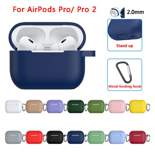 Funda Protectora Inalámbrica Con Gancho Para Pro 2 Carcasa De Silicona Para Auriculares Parachoques Para Pro