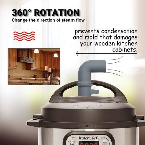 Steam Release Diverter, CupboardsCabinets Steam Release Accessory Compatible With Pot  Pressure Cooker Mini 3568 Quart, DuoDuo PlusSmartUltra Models, Gray