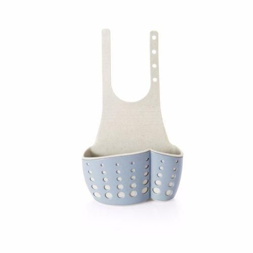 Kitchen Sponge Drain Holder Wheat Fiber Storage Rack Basket Wash Cloth Toilet Soap Shelf OrganizerBlue