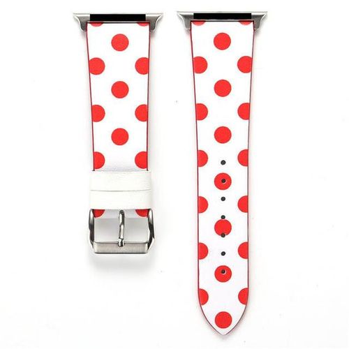 Polka Dots Printed Faux Watchband For Watch 44mm 40mm 38mm 42mm Watch Strap Bracelet For Iwatch Series 6 5 4 3 2 1
