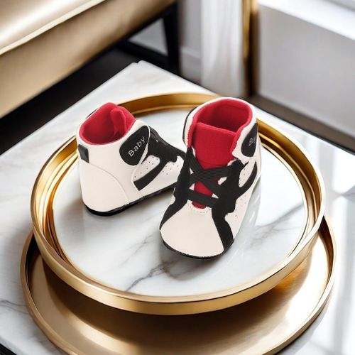 Spring And Autumn 0-1 Year Old Baby Shoes Basketball Shoes Soft Soled Anti Slip Wear Resistant Sports Sneakers