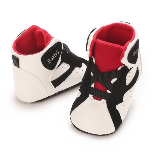 Spring And Autumn 0-1 Year Old Baby Shoes Basketball Shoes Soft Soled Anti Slip Wear Resistant Sports Sneakers