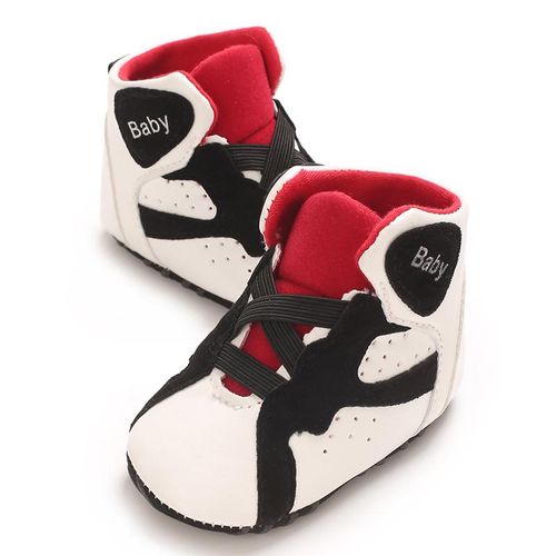 Spring And Autumn 0-1 Year Old Baby Shoes Basketball Shoes Soft Soled Anti Slip Wear Resistant Sports Sneakers