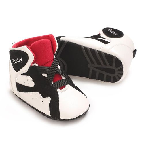 Spring And Autumn 0-1 Year Old Baby Shoes Basketball Shoes Soft Soled Anti Slip Wear Resistant Sports Sneakers