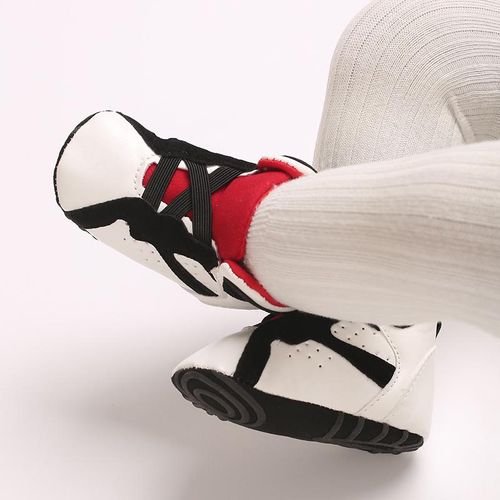 Spring And Autumn 0-1 Year Old Baby Shoes Basketball Shoes Soft Soled Anti Slip Wear Resistant Sports Sneakers