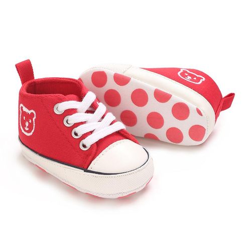 Baby Canvas Cartoon Casual Shoes Newborn Soft Soled Comfortable Walking Shoes