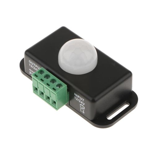 DC12-24V 8A Occupancy Motion Sensor Switch Human Body Infrared Black