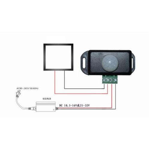 DC12-24V 8A Occupancy Motion Sensor Switch Human Body Infrared Black