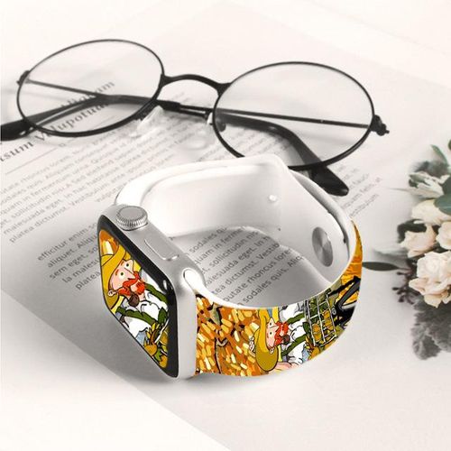 Sunflower Van Gogh Painting Strap For Iwatch Band 38/40/41mm 42/44/45/49mm Iwatch S8 Wristband Silicone Smartwatch Accessories