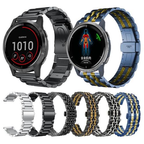 Metal Stainless Steel Watchband For Garmin Venu Sq Music Strap Wrist Band Garmin Vivomove 3 4 Venu 2 Plus Watch Bracelet Belt