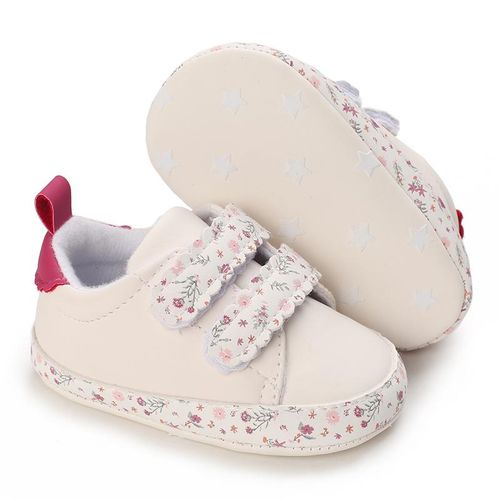 Spring And Autumn Season Newborn Infants And Children 0-1 Year Old Girl Baby Sneakers Shoes Fashion Versatile Velcro Non Slip Walking Shoes