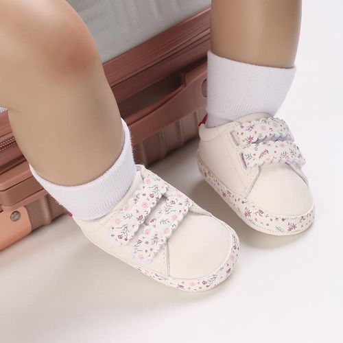 Spring And Autumn Season Newborn Infants And Children 0-1 Year Old Girl Baby Sneakers Shoes Fashion Versatile Velcro Non Slip Walking Shoes