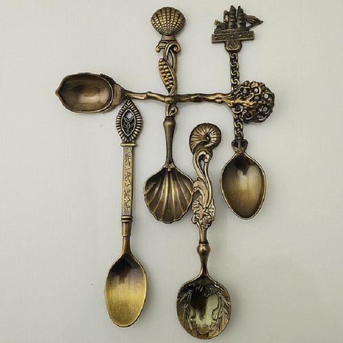 1 Set Stainless Steel Creative Coffee Spoon Soup Spoon Western Style TablewareGold