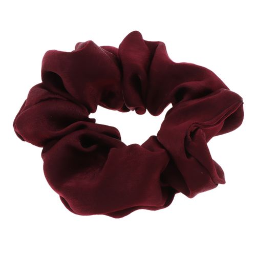 Silk  Bow Hair Scrunchies Elastic Hair Band Soft  Red