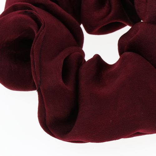 Silk  Bow Hair Scrunchies Elastic Hair Band Soft  Red