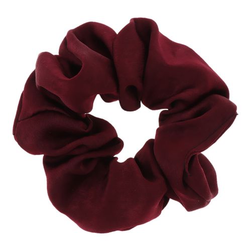Silk  Bow Hair Scrunchies Elastic Hair Band Soft  Red