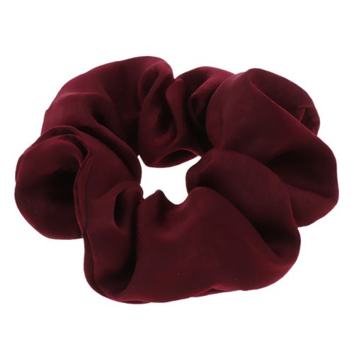 Silk  Bow Hair Scrunchies Elastic Hair Band Soft  Red