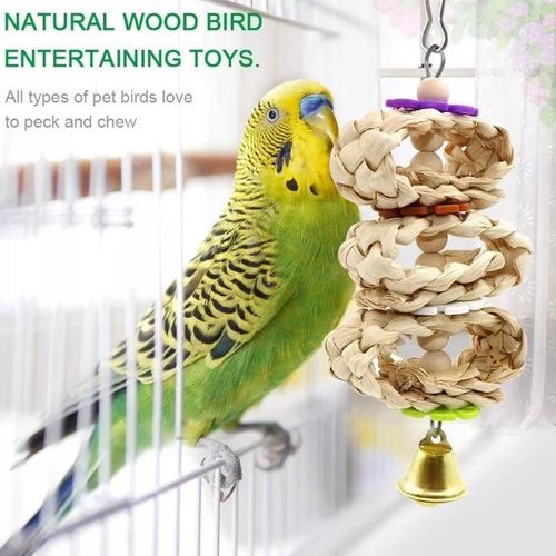 Bird Parrot Swing Toys Chewing Standing Hanging Perch for