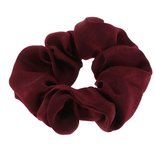 Silk  Bow Hair Scrunchies Elastic Hair Band Soft  Red