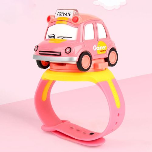 Assemble Car Watch Toy with Press Control for Light Wrist