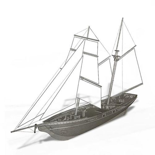 NIDALE model Hobby model kits Sacle 1/70 Classic Baltiomore Schooner sailboat New Port 1830 sail boat wooden Model