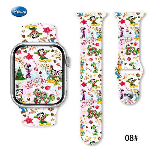 Mickey Strap For Iwatch Band 38/40/41mm 42/44/45/49mm Iwatch S8 Wristband Silicone Smartwatch Accessories