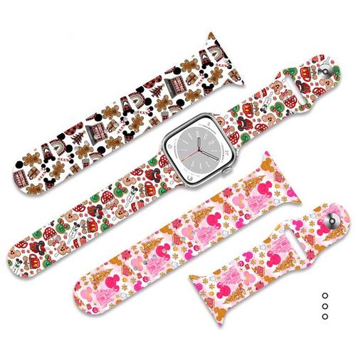 Mickey Strap For Iwatch Band 38/40/41mm 42/44/45/49mm Iwatch S8 Wristband Silicone Smartwatch Accessories