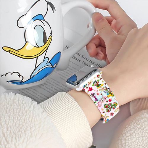 Mickey Strap For Iwatch Band 38/40/41mm 42/44/45/49mm Iwatch S8 Wristband Silicone Smartwatch Accessories