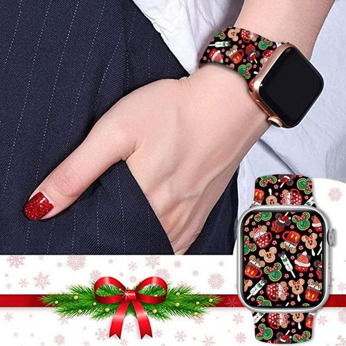 Mickey Strap For Iwatch Band 38/40/41mm 42/44/45/49mm Iwatch S8 Wristband Silicone Smartwatch Accessories