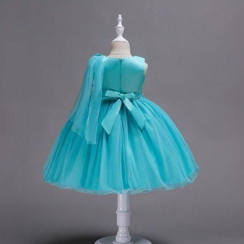 Princess Dress Sleeveless Girls Kids Party Dress Blue