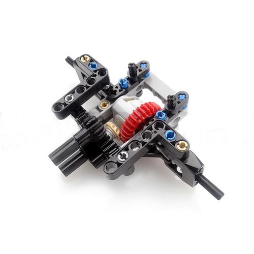 MOC Simple Power Steering System Differentials Gears Axle Beam 56*28 Wheels Legoeds-compatible Building Blocks Drive Car