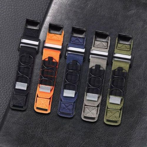 Nylon Hook Loop Strap For Garmin Fenix 7 6x 6s 6 Pro 5x 5 5s 3hr 22mm 26mm Sport Canvas Fabric Watch Band For Garmin Accessories