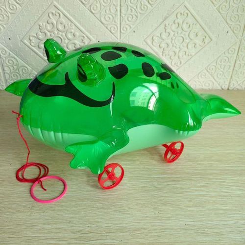 Children's Inflatable Pulling Car Toys Creative Fun Kids Walker Pull-wire Cartoon Cute Little Animal Series PVC Inflatable