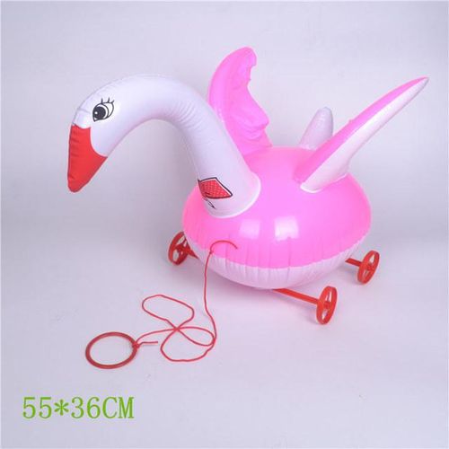 Children's Inflatable Pulling Car Toys Creative Fun Kids Walker Pull-wire Cartoon Cute Little Animal Series PVC Inflatable