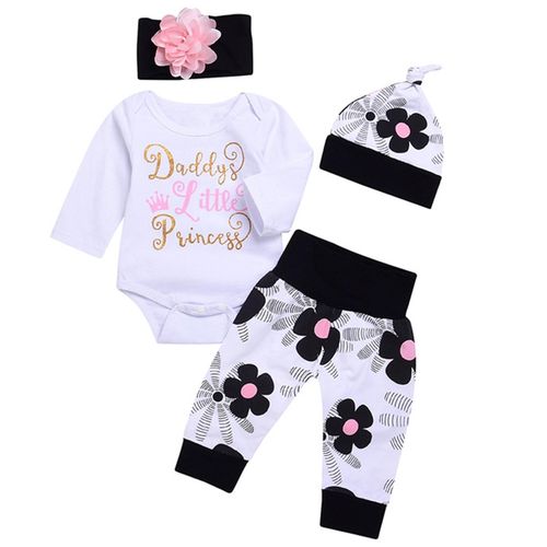 Toddler Kids Autumn Winter Clothes Set Baby And Toddler Short Sleeve Top And Pants Pants Headband Clothes Set,White,0-3month NO5116