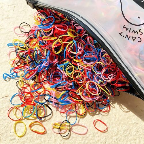500/1000/2000 Pcs/set Girls Colourful Disposable Rubber Band Hair Ties Children Ponytail Holder Bands Kids Hair Accessories