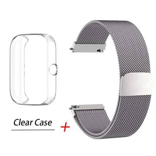 Funda De Reloj De Correa De Metal Para Bip 3 Pro Accesorios De Reloj Pulsera De Malla De Bucle Magn&eacute;tico Para Bip3 Cubierta Protectora De Correa